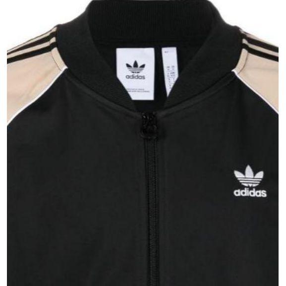 adidas Мужская куртка Originals Striped Trefoil Logo с вышитым логотипом, черная HI3000