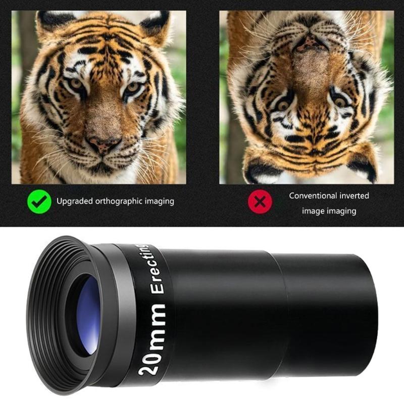 20 мм Оборачивающий окуляр с широким полем зрения для астрономических телескопов, 1,25 дюйма, удобная посадка