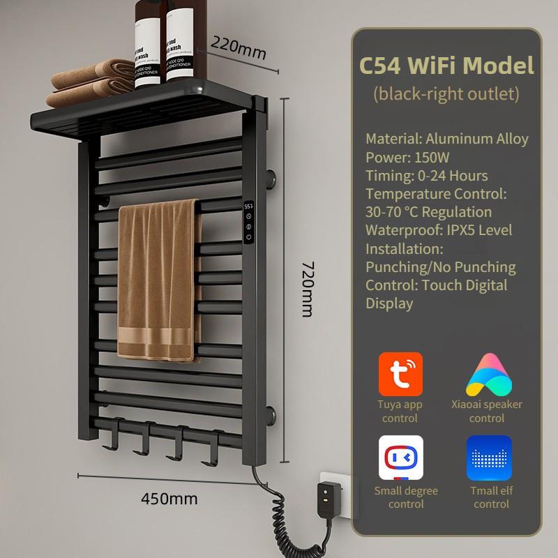 Электрическая сушилка для полотенец Бытовая Интеллектуальная Постоянная Температура Сушка Ванная Комната Полка для полотенец Сенсорное Управление Стеллаж для хранения