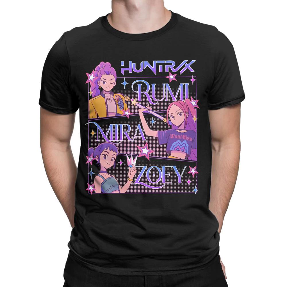 Новая горячая распродажа Мужские Женские Принтованные Kpop Охотники на демонов Huntrix Girls Футболки Хлопок Модные Футболки Хлопковые Футболки Одежда