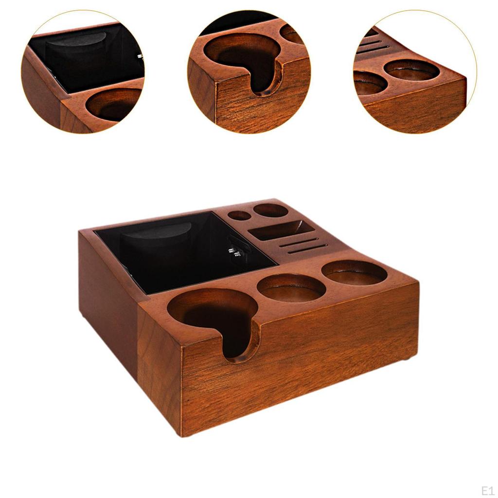 Станция для темперирования эспрессо Держатель портафильтра Деревянный Прочный Прочный Аксессуар Кофе Темпер