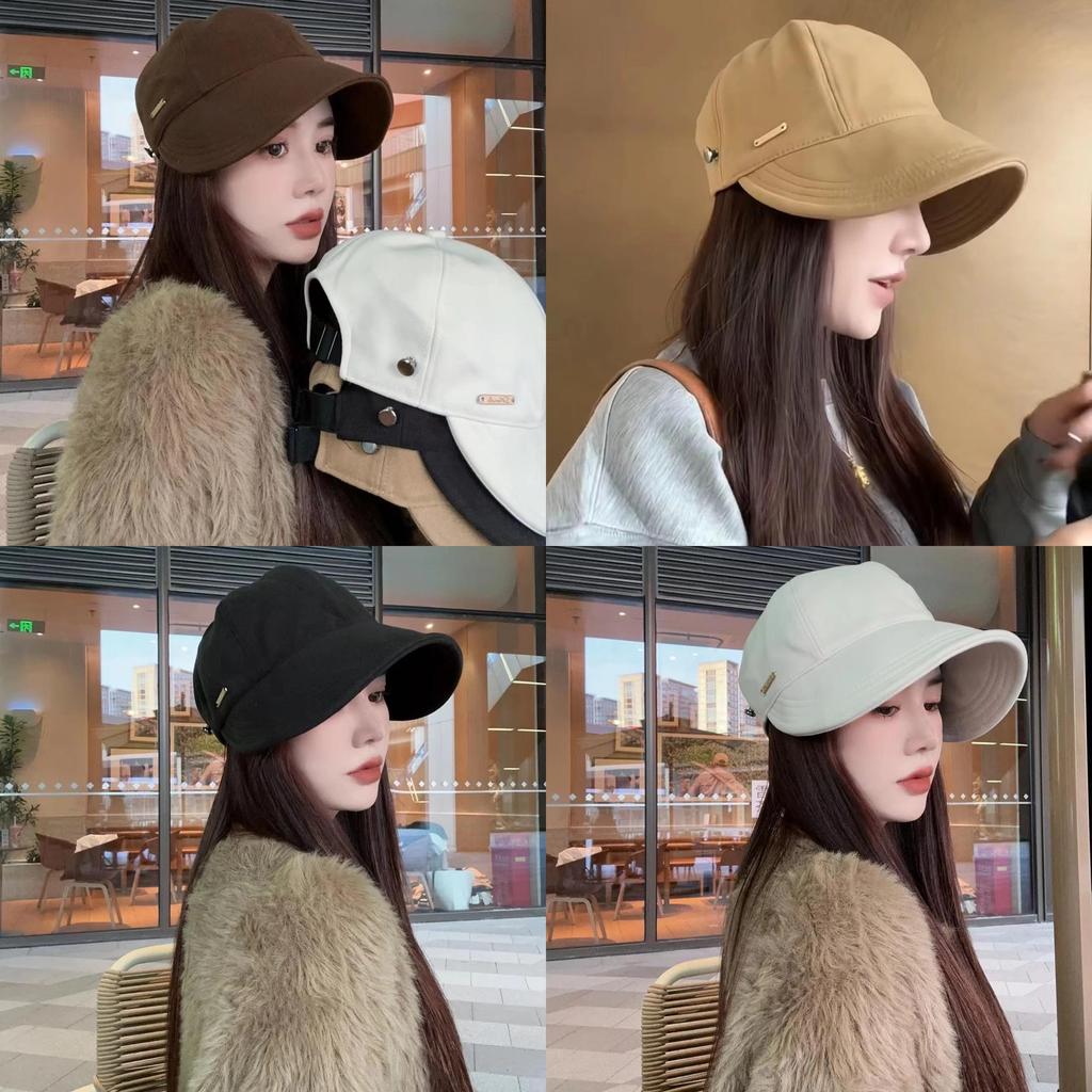Spring Seasonal Wool Hat For Women With Overlarge Head Circumference And Sunproof Style