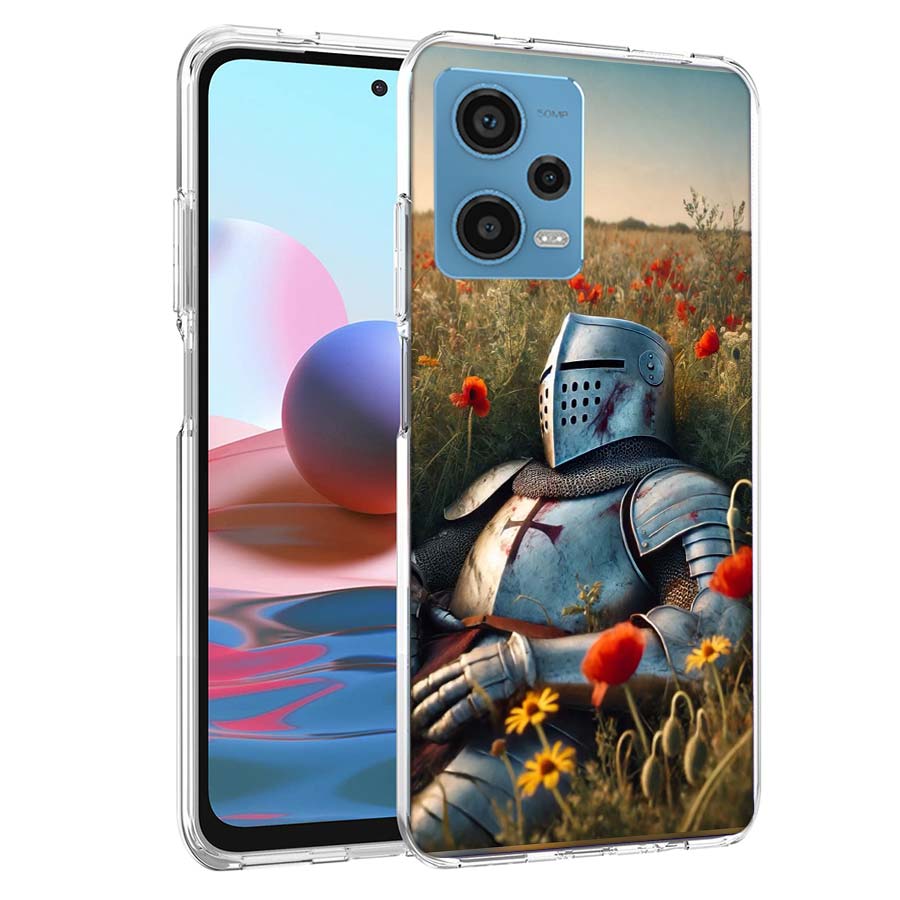 Чехол для телефона 'Цветочный Рыцарь Света' для Redmi Note 13 12 14 15 Pro Plus 13R 11 11T 11E 11S 10 Pro 10S 9 9S, Прозрачный TP