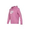 Sportswear Essential Logo Print Solid Color Knit Pullover Hoodie Women Hoodies Pink BV4127-680