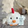 Cute Positive Knitting Chicken Doll Handmade Plush Animal Figures  for Friends Kids