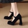 Элегантные женские туфли на высоком каблуке с квадратным носком, босоножки на каблуке, тренд 2025, новая летняя массивная обувь, туфли-лодочки для вечеринки, женские, сексуальные