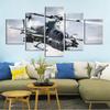 Modern 5 Pieces Paintings On Canvas Helicopter Picture Print Home Decor Wall Art Poster Artwork for Bedroom Living Room