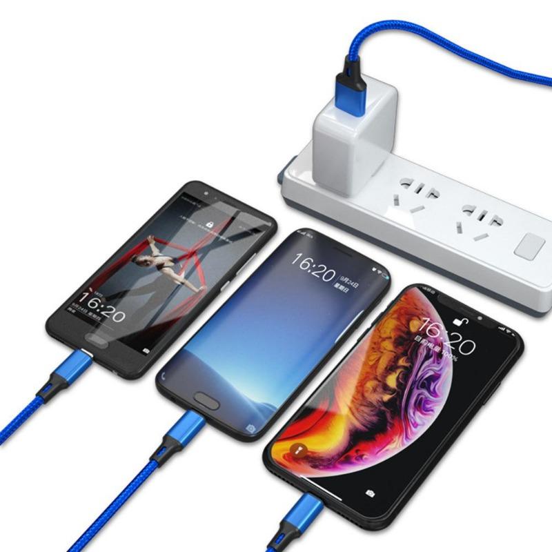 USB-кабель для быстрой зарядки универсального многофункционального кабеля 3 в 1 для сотового телефона Samsung Тип C