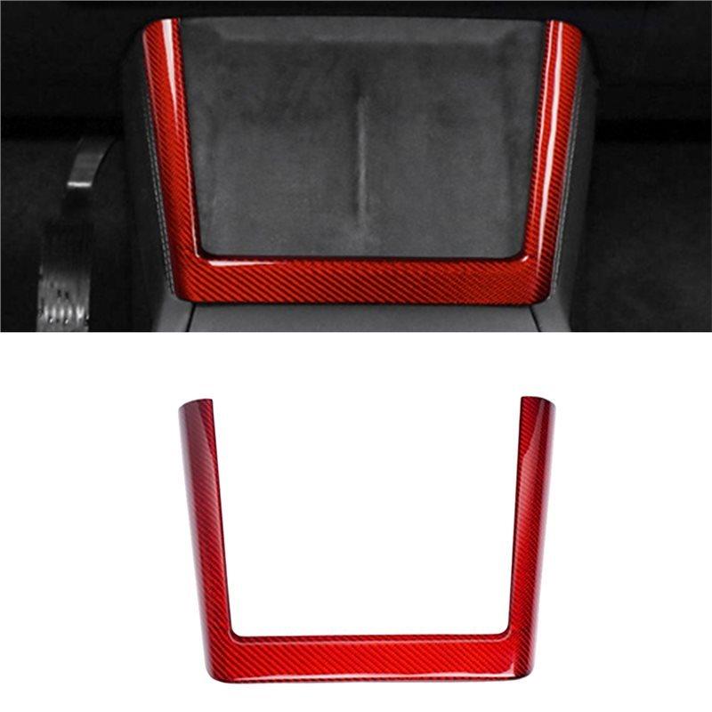 For Tesla Model 3 2024 Wireless Charging Panel Carbon Fiber Trim Sticker For Car Center Console Outer Frame
