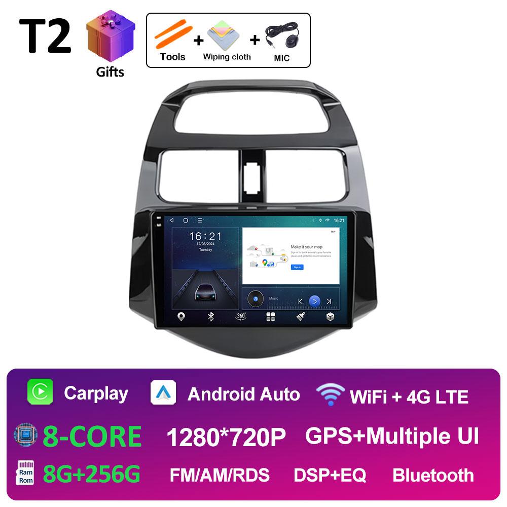 Android 14 Автомобильное видео для Chevrolet Spark Beat Matiz Creative 2010 2011 2012 2013 2014 Радиоплеер GPS Навигация Авто Инструменты 4G