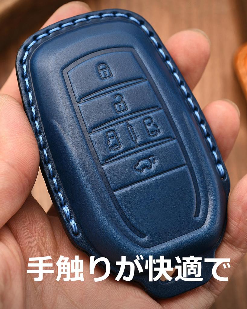 Fesanla Toyota Dedicated Key Case, Genuine Leather, Smart Key Cover, Alphard, Vellfire Sienna Leather,