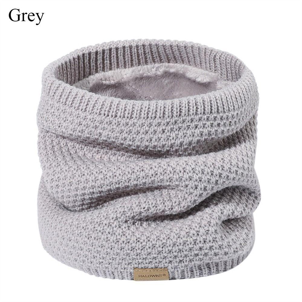 Утепленный подклад Гетра для шеи Вязаный лыжный шарф-труба Повседневная защита шеи Зима