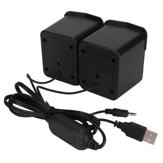 Настольный динамик с питанием от USB, мощный сабвуфер, настольный мини-светодиодный динамик для домашнего компьютера PalyStation4, ноутбук, черный 
