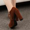2024 New Autumn Ankle Boots for Women Platform High Heels Shoes Woman Short Booties Casual Faux Suede Chelsea Boot Botas Mujer