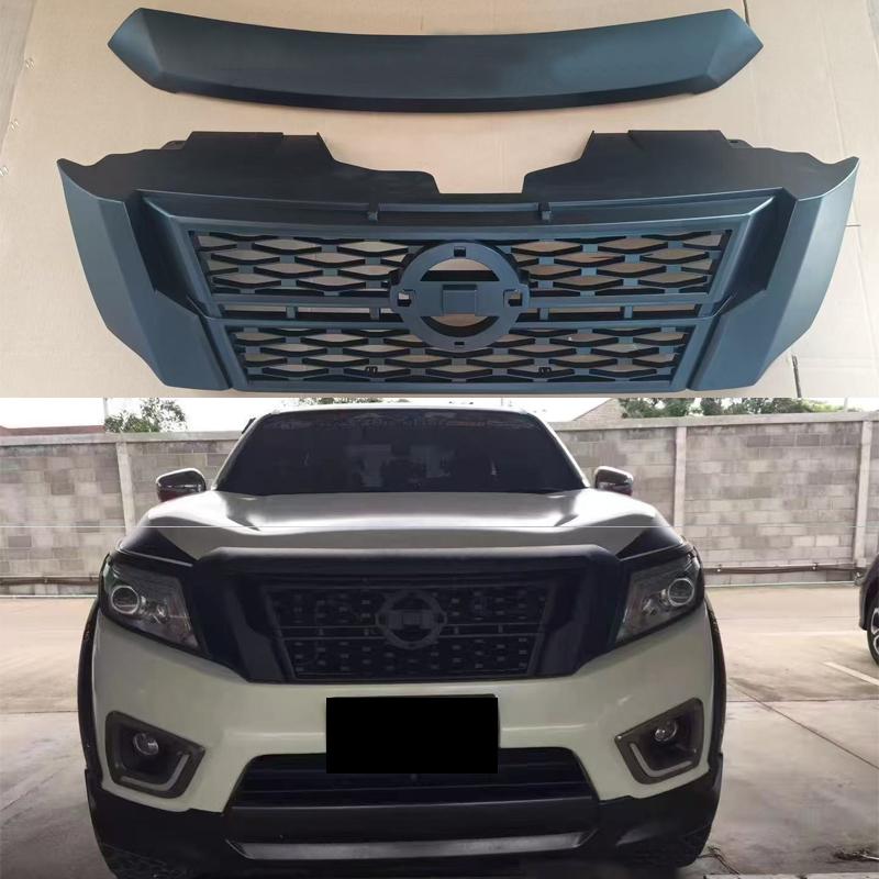 Модифицированная решетка радиатора Для Nissan NAVARA NP300 D23 2015-2020 Передние спортивные решетки радиатора Матово-черная ABS маска бампера