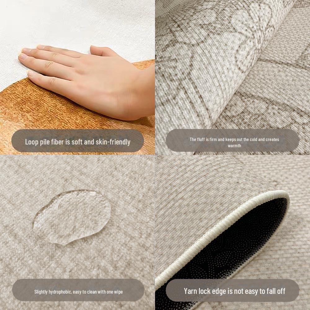 Nordic Style Non-Slip Living Room Carpet: High-Grade Coffee Table Blanket & Bedroom Floor Mat