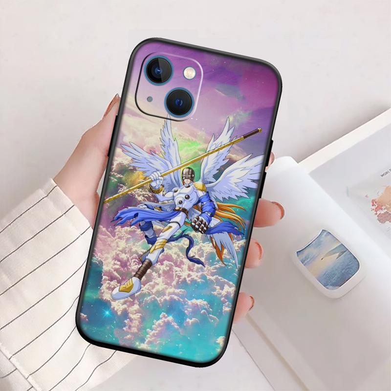 Angel D-Digimons New High-End Shell Phone Case for iPhone 16 15 14 13 12 Pro Max Plus Mini