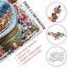 1024Pcs/Set Christmas Faux Crystal Ball Jigsaw Puzzle Winter Holiday Reindeer Sleigh Santa Claus Puzzle Home Decoration
