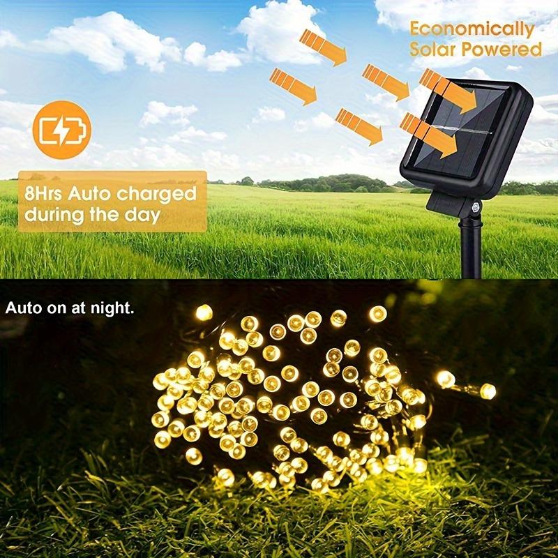 Outdoor Solar String Lights 50/100 LEDs Twinkle Lights with 8 Modes Waterproof Fairy Lights for Christmas Wedding Garden Decor
