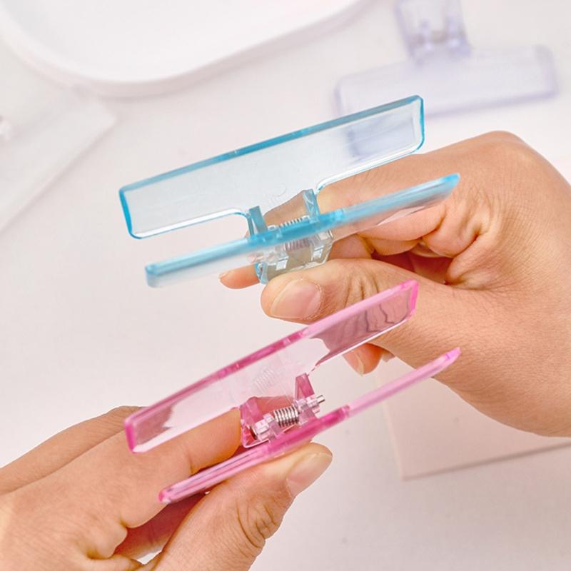 4Pcs Clear Acrylic Paper Clip for Picture Document Drawing Board 74mm Long Paper Clip File Paper Clamp Food Bag Clip