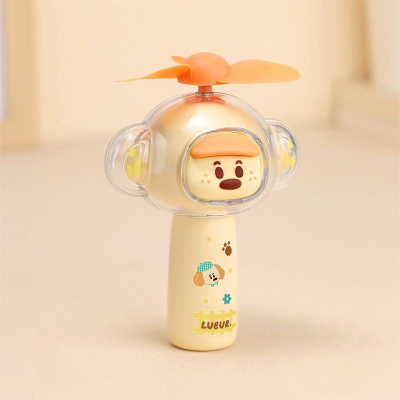 Portable USB Rechargeable Cartoon Mini Fan - Creative Student Gift