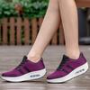 Женские повседневные кроссовки, спортивная мода, увеличивающая рост, женские 2024, дышащие, сетчатые, качели, танкетки