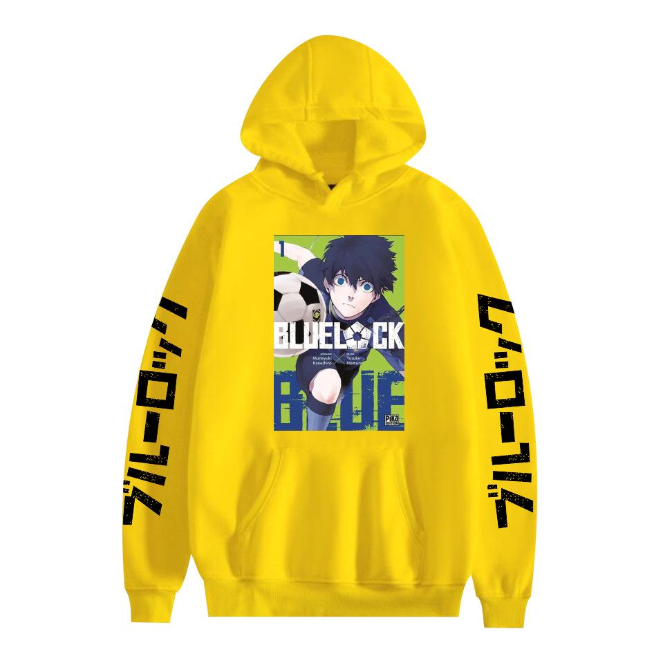 BLUE LOCK Anime Print Casual Loose Hoodie for Couples