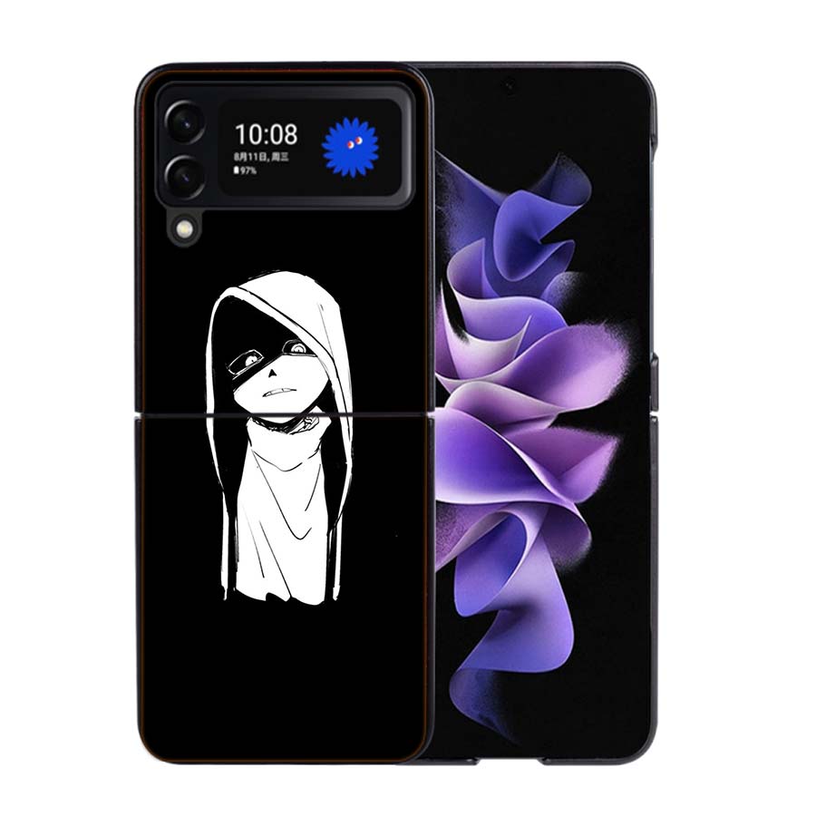 Чехол для телефона Undertale для Samsung Z Flip 7 6 5G Galaxy Z Flip4 Z Flip5 Z Flip3 Черный Жесткий ПК Корпус Защитная Крышка