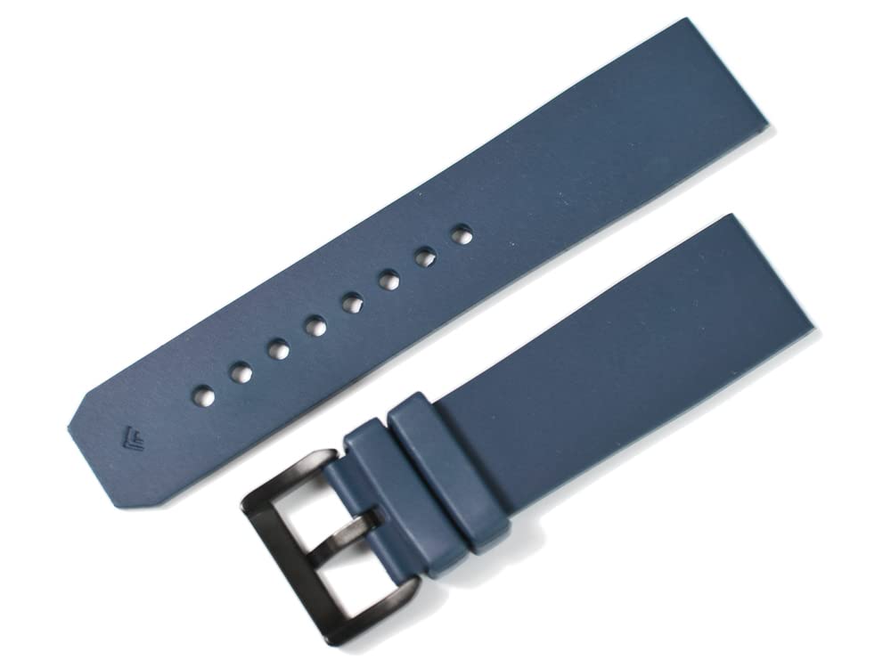 [Import King Original] Часовые запчасти - Совместимо с Cartier - Ремешок для калибра - aftermarket Резиновый дайверский ремешок - Синий - 24 мм - PVD