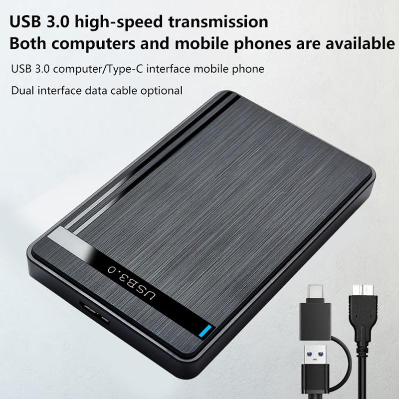 2,5-дюймовый SSD HDD SATA Без драйверов Микро Тип-C USB 3.0 Внешний мобильный жесткий диск Корпус Устройство хранения Эффективный Офис Игра
