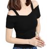 Women's Summer Off Shoulder Camisole Short Sleeved T-shirt With A One Neck Off Shoulder Sexy Top