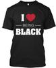 Забавная футболка I Love Being Black Сделано в США Размеры от S до 5XL