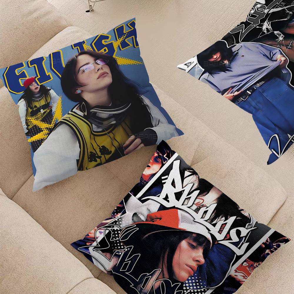 Pop Singer B-Billie Pillow Cover For Bedroom Room And Living Room Sofa Decorative Cushion Cover