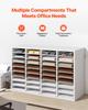 VEVOR Literature Organizer, 36 Compartments Office Mailbox with Detachable Shelves, Wooden Mailbox Sorter with Particle Board
