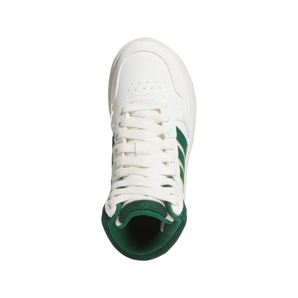 Adidas HOOPS High top Children's Basketball Shoes Core White/Preppy Green/Glue Kids' Sneakers JS4134