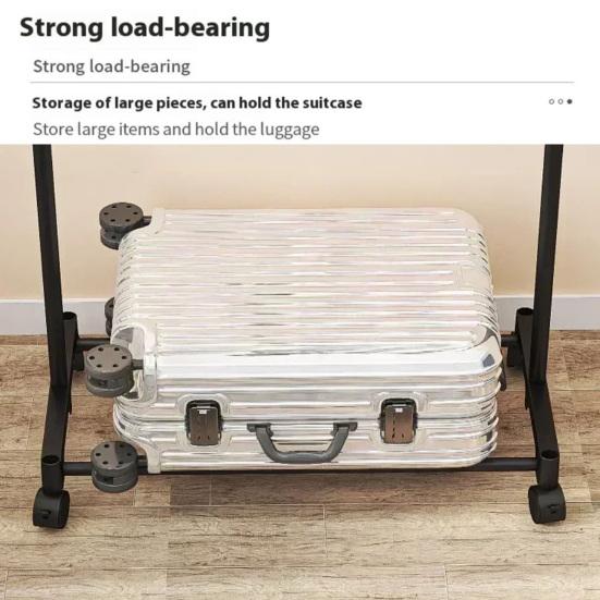 Modern Modular Storage Rack Coat Hanger Strong Load-bearing Easy Assembly Double Rod