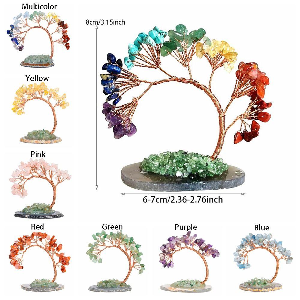 Мини-дерево ручной работы Модель натурального хрустального дерева Украшения для дома из натурального хрустального дерева