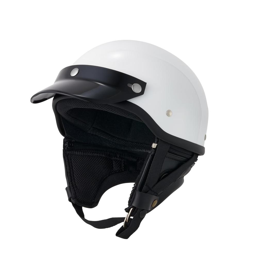 Marushin Motorcycle Helmet MCH5 Half Helmet White Free Size Product MZH001 MZ-HALF (57-60cm) Number