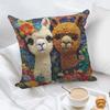 3D Наволочка с животными Имитация вышивки Наволочка Собака Альпака На молнии Наволочка для диванной подушки для дома Фермерский дом Диван Кровать