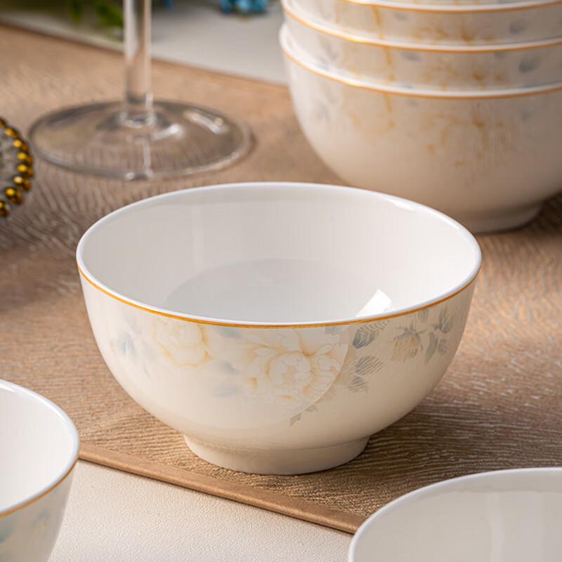 Керамические пиалы для риса Haoya Jingdezhen Цветочная фея (Набор из 4)