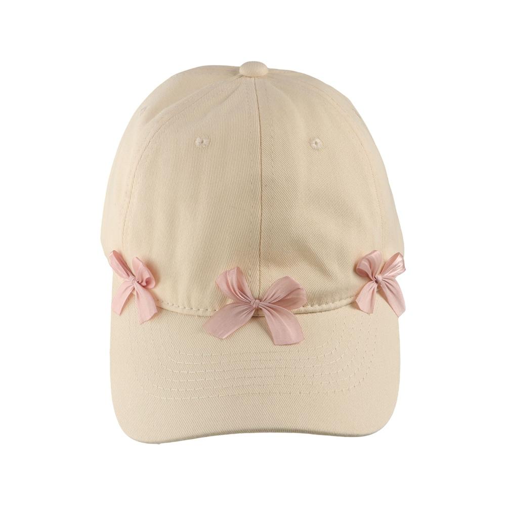 Baseball Hat Ribbon Bow Baseball Cap Cotton Sun Hat Bowknot Baseball Hat Outdoor