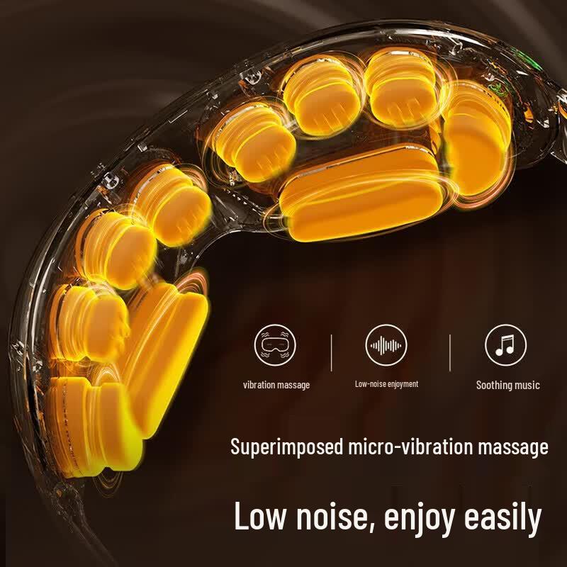 AUX Smart Eye Massager with Steam, Heat, Vibration, and Bluetooth CN plug (adapter included)