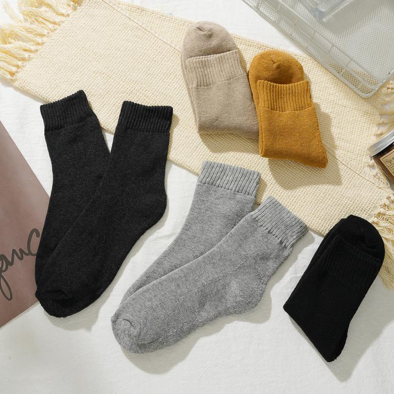 Мужские утолщенные хлопковые носки Теплые носки средней длины Мягкие, приятные к коже Повседневные носки