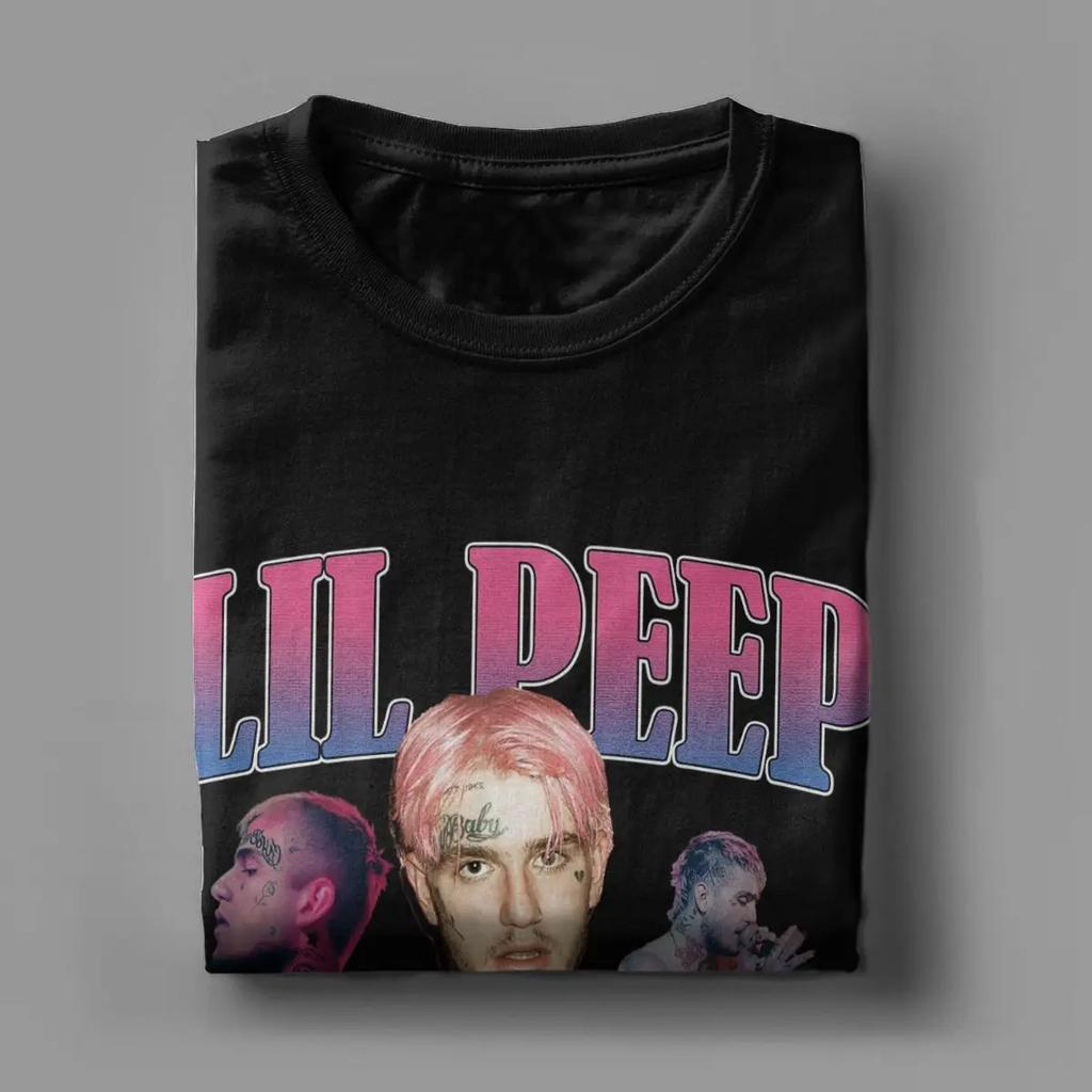 Мужская футболка Lil Peep, винтажные футболки, короткий рукав, круглый вырез, футболка, чистый хлопок, уникальная одежда