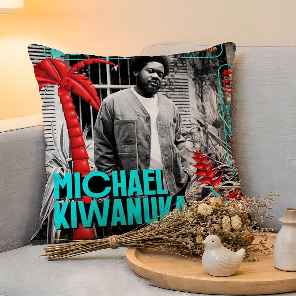 Cushion Cover  Linen  SkinFriendly Soft Decorative Case For Sofa Home Decor Singer MMichael KKiwanuka Pillow cover