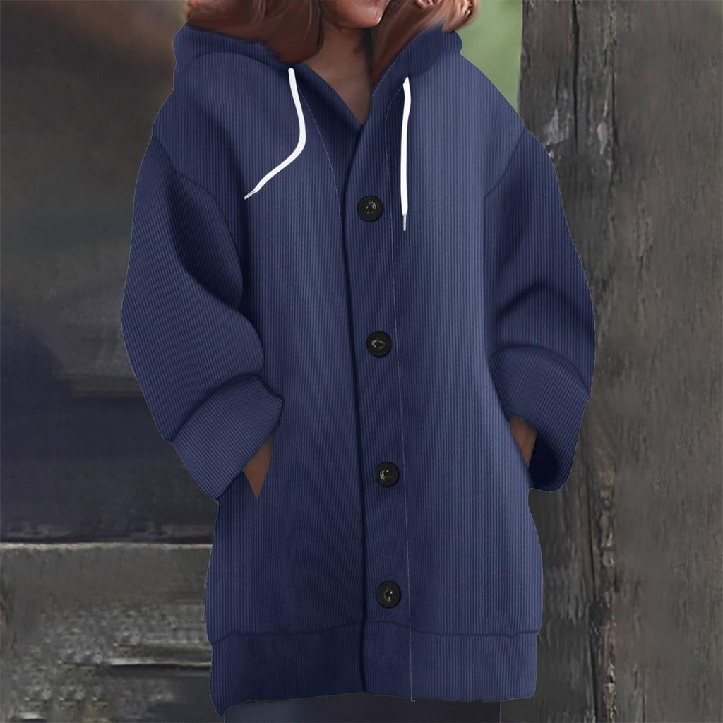 Свитшоты для женщин Вязаный свитер с длинным рукавом Принт Вязаный худи с пуговицами Кардиган Пальто