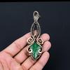 Созданный в лаборатории ювелирный изумруд и драгоценный камень, подвеска ручной работы из чистой медной проволоки