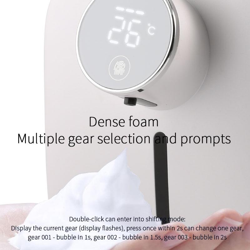 Диспенсер для мыла USB Перезаряжаемый 320 мл Диспенсеры для жидкого мыла Цифровой дисплей Пенный дезинфектор для рук