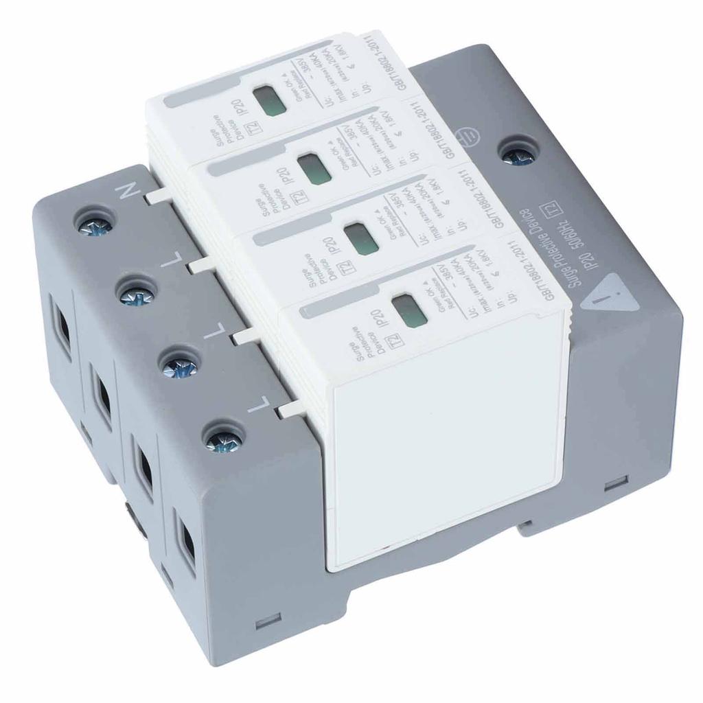 Устройства защиты от импульсных перенапряжений BERM Защитник от перенапряжений Домашний 4P 40 кА УЗИП 2 уровня BEMLY40 220 В 380 В