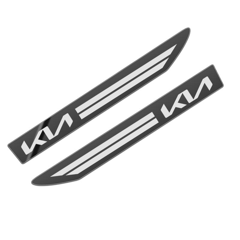 AABIV1 Car Styling 2pcs Side Wing Badge Emblem Fender Sport Car Sticker for Kia Rio Ceed Sportage Cerato Soul Picanto auto Accesspries